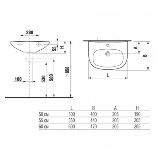 Раковина подвесная Jika Zeta 1039.2.000.104.1 белая